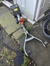 Stihl MM55 petrol Multi-Tool Tiller Scarifier Rotivator READ DESCRIPTION FULLY 