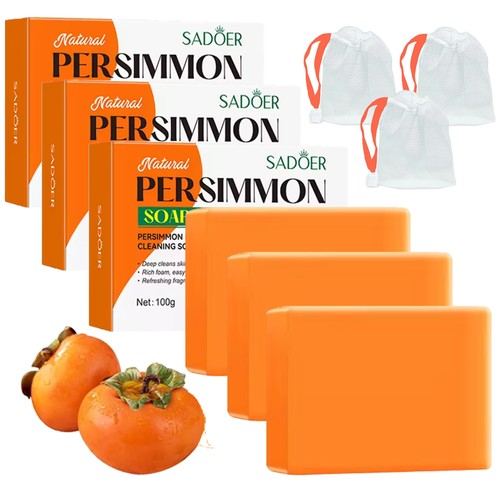 3pcs persimmon soap for body - 3pcs,