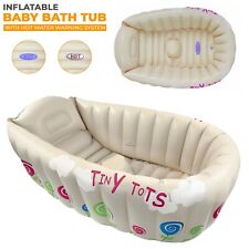 NEW TINY TOTS INFLATABLE BABY BATH HOT TUB HEAT SENSOR INFANT WASHING TRAVEL TUB