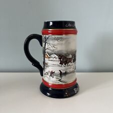 Budweiser Holiday 1990 Collector’s Series Beer Stein "An American Tradition" VGC