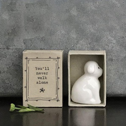 Porcelain dog matchbox - porcelain,