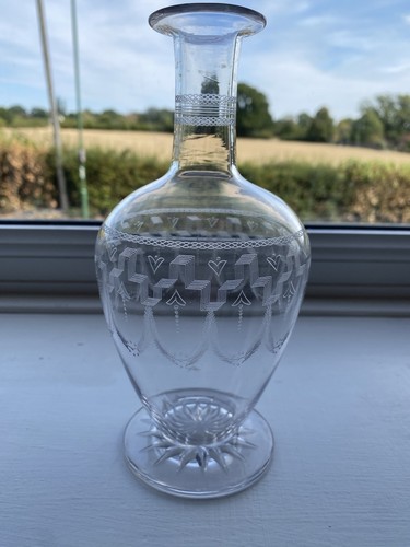 Antique edwardian etched glass - edwardian,
