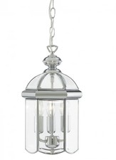 Ceiling Light Silver Bevelled