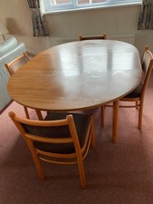 Schreiber 1960s Mid Century Dining Table Set Extending Table