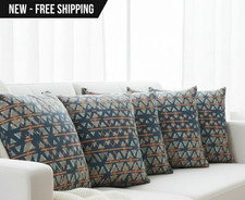 Set of 4 - Geometric Teal &