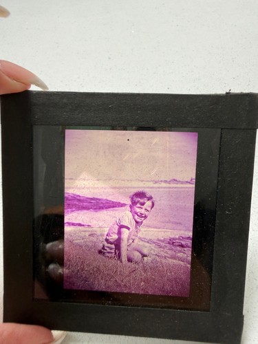 Vintage photo slide boy child - photo,