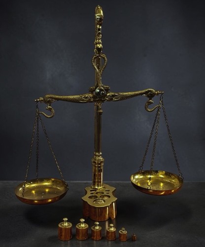 Apothecary brass scales - brass,