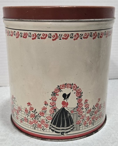 Vintage retro metal canister - vintage,