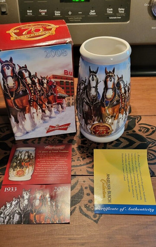 Budweiser holiday stein 2008 - stein,
