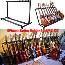 Multi Guitar Stand 9 Holder Foldable Universal Guitar Holder Display Rack Black