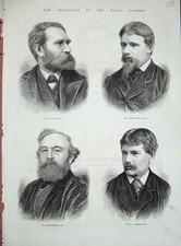 Old Antique Print Royal