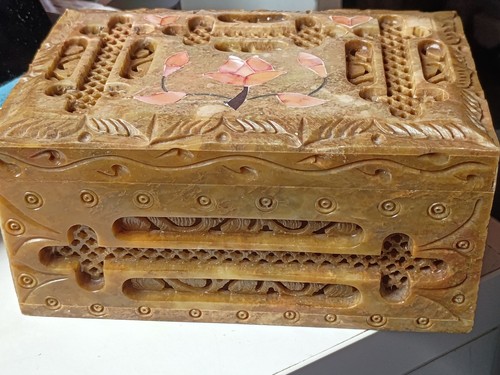 Vintage hand carved - carved, soapstone