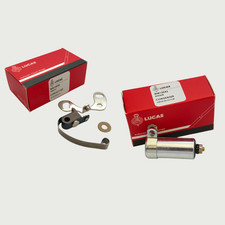 Triumph 5T 6T Coil Ignition Lucas Contact Points Set & Condenser Kit