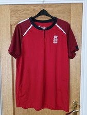 Mens Red England Cricket Shirt