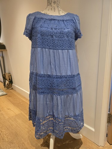 Cornflower blue tiered knee - blue,