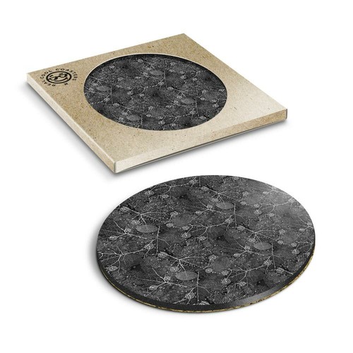 Boxed round coasters bw - x,