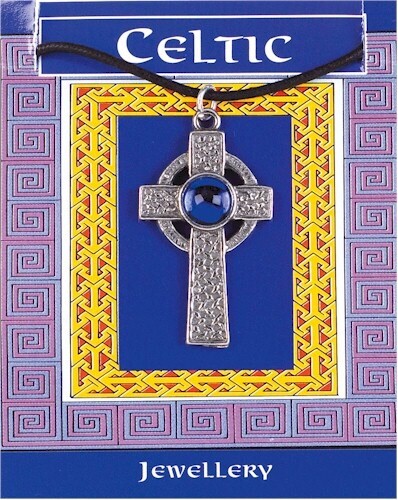 Celtic interlaced cross blue - celtic,