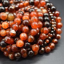 Sardonyx Agate Round Beads 4mm 6mm 8mm 10mm, 14", For Jewellery Making