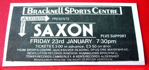 Saxon bracknell gig vintage - bracknell,