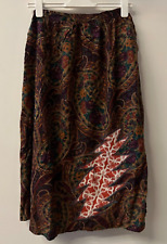 Midi Vintage Skirt Patchwork Style Pockets Paisley 8 Size Bohemian Boho Gypsy 