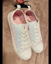 Girls Glitter Rainbow Trainer