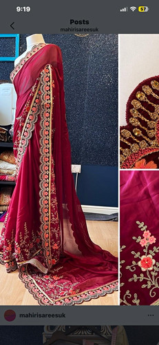 Women red embroidered - women's,