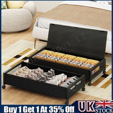 Under the Bed Clothes Shoe Storage Containers Underbed Storage with Wheels