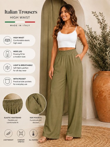 Ladies italian wide leg - ladies,