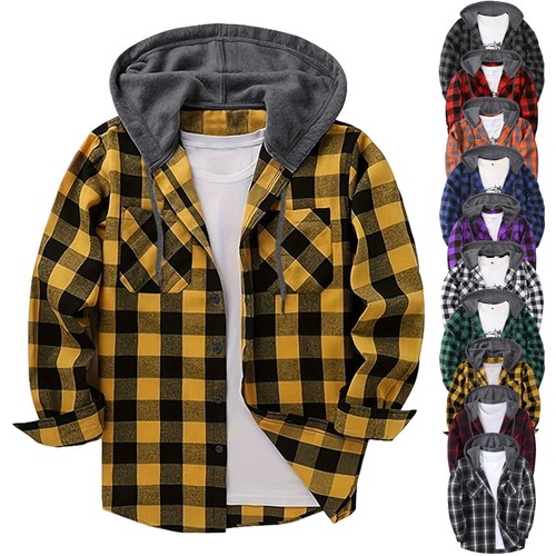 Hooded flannel shirt - for, men