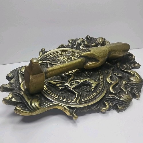 Vintage masonic bronze - bronze, knights