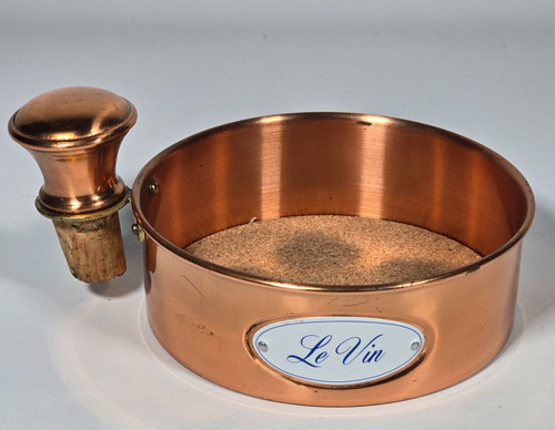 Vintage copper wine bottle - copper,