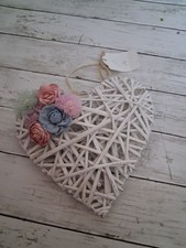 White Wicker Heart with