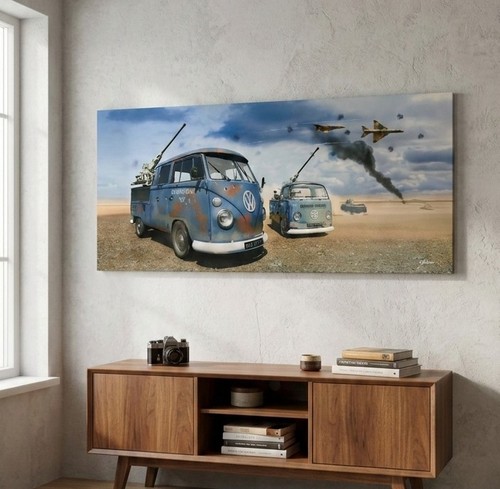 Camper van war battle - van, scene