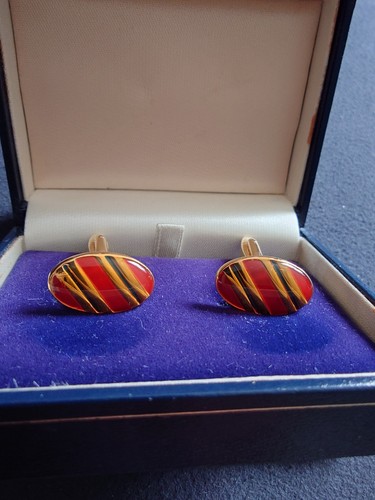 Vintage red black - red/black/gold, striped
