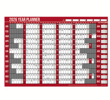 2026 A1 Wall Large Year Planner Calendar Large 88cm x 58cm with Pen and Stickers