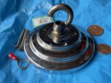 Chrome 103mm ANTIQUE vintage CEILING ROSE chandelier hook c1930 ART DECO OLD  68