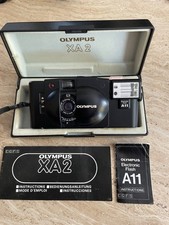 Olympus XA2  Cased With A11 Flash  ,35mm  Film  Camera Working