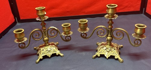 Vintage ornate brass arm - ornate, 3