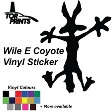Wile E Coyote Looney Tunes Decal/Sticker VARIOUS COLOURS/SIZES