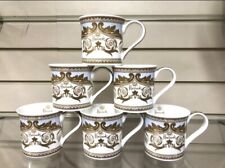 Harrods Coffee Mug Blue Wings Fine Bone China Set of 6 Tea Coffee Ideal Gift