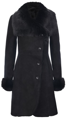 Ladies warm black suede - warm,