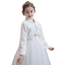 Girl Kid Plush Faux Fur Shrug