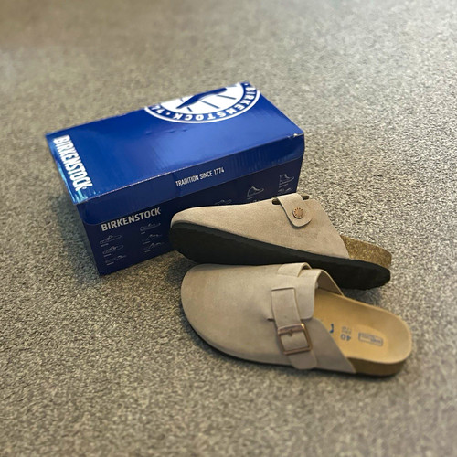 Birkenstock boston beige suede - boston,