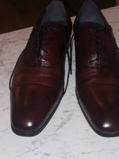 Scott & Sons Mens Brown Leather Hand Made Shoes with Leather Soles UK 8