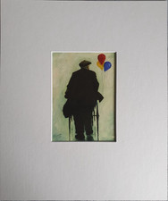 Alexander Millar "Rag & Bone Man" 10"x12" mounted Washington Green greeting card