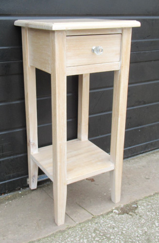 Solid pine white side table - solid,