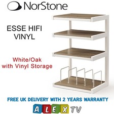 Norstone esse white hifi rack - norstone,