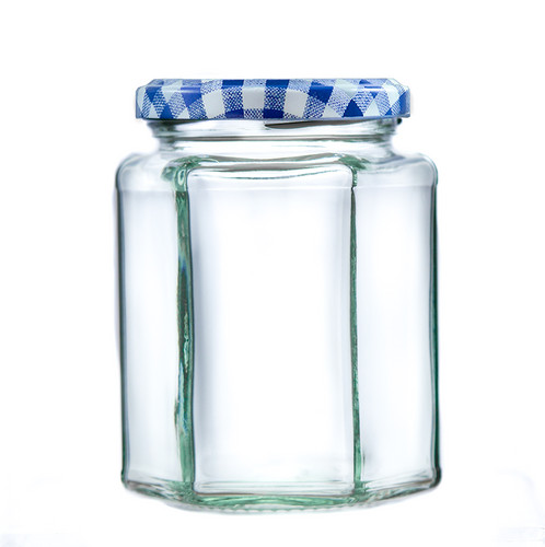 Hexagonal glass jam jars - hexagonal,