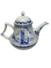 Dutch Tile-Blue White Teapot