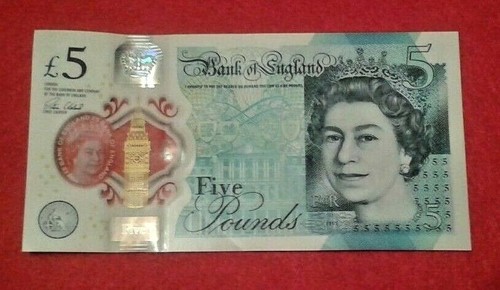 Bank england polymer five - of,